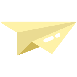 papieren vliegtuig icoon