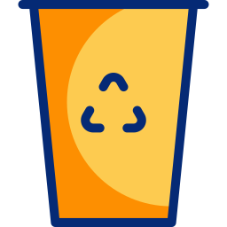 vaso de papel icono