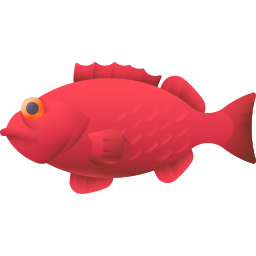 pesce rosso icona