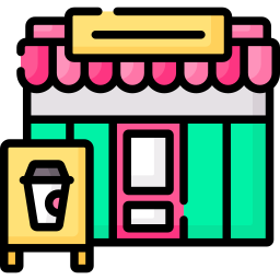 tienda emergente icono