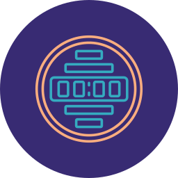 Digital alarm clock icon