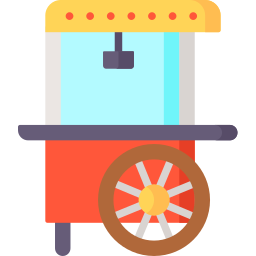 Popcorn cart icon