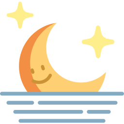 coucher de la lune Icône