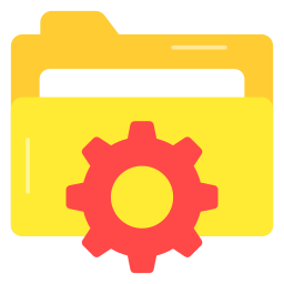 Folder cogwheel icon