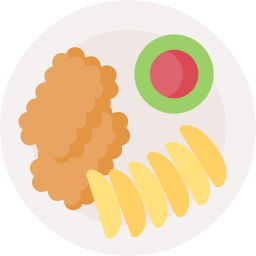 Fish and chips icon