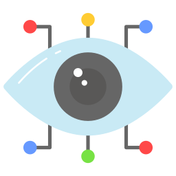 ojo cibernético icono