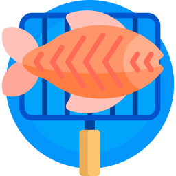 pescado asado icono