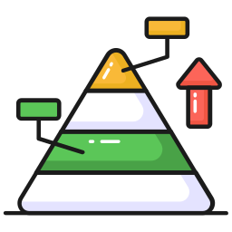 gráfico piramidal icono