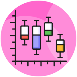 gráfico de velas icono