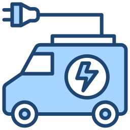 Electric van icon
