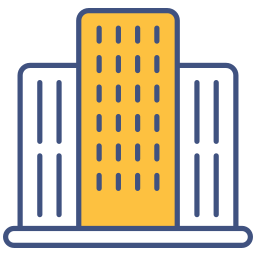 Modern building icon