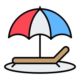 Beach chair icon