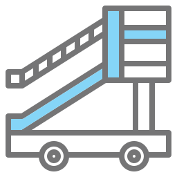 escaleras de avión icono