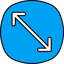 freccia diagonale icona