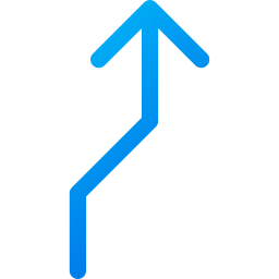 flecha en zig-zag icono