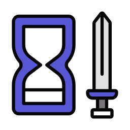 Time overtime down icon