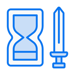 Time overtime down icon