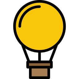 Hot air balloon icon