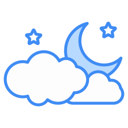 Cloudy night icon