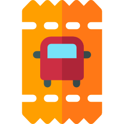 Bus ticket icon