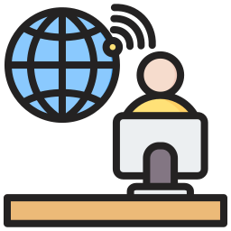 Remote working icon