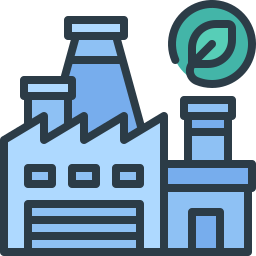 Eco factory icon