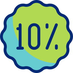 10 pourcent Icône