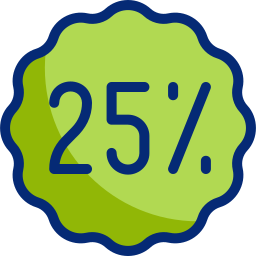 25 procent icoon