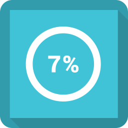 Seven percentage icon