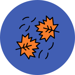 Falling leaves icon