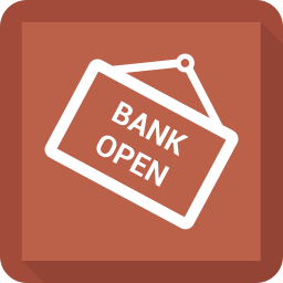 banco abierto icono