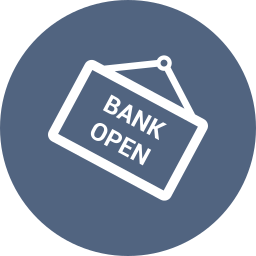 bank geöffnet icon