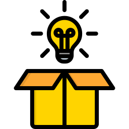 Think outside the box icon
