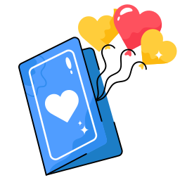 tarjeta de amor icono