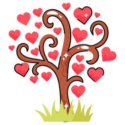 árvore de amor Ícone