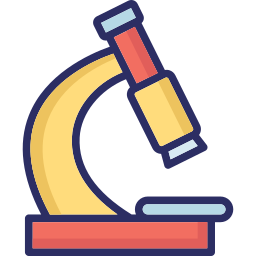 Microscope science icon