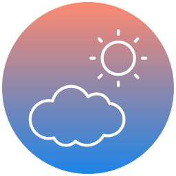 Clouds and sun icon