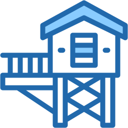 Stilt house icon