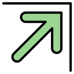 斜めの矢印 icon