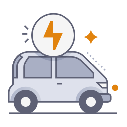 Electric vehicle icon