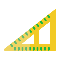 règle triangulaire Icône