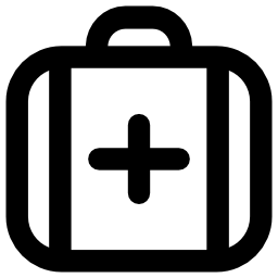 First aid handbag icon