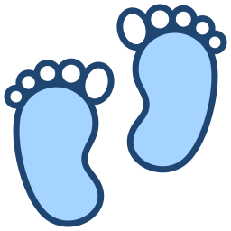 Baby feet icon