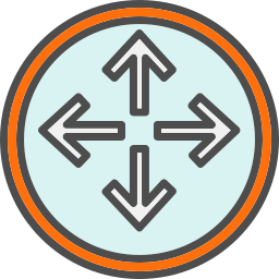 矢印を展開する icon