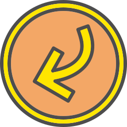 Down left arrow icon
