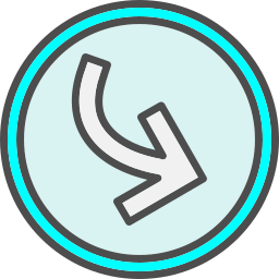 Down right arrow icon