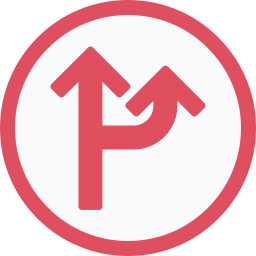 flecha recta icono