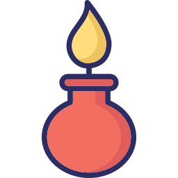 Burn candle icon