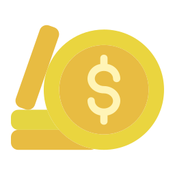 Dollar coins icon