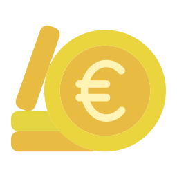 pièce en euros Icône